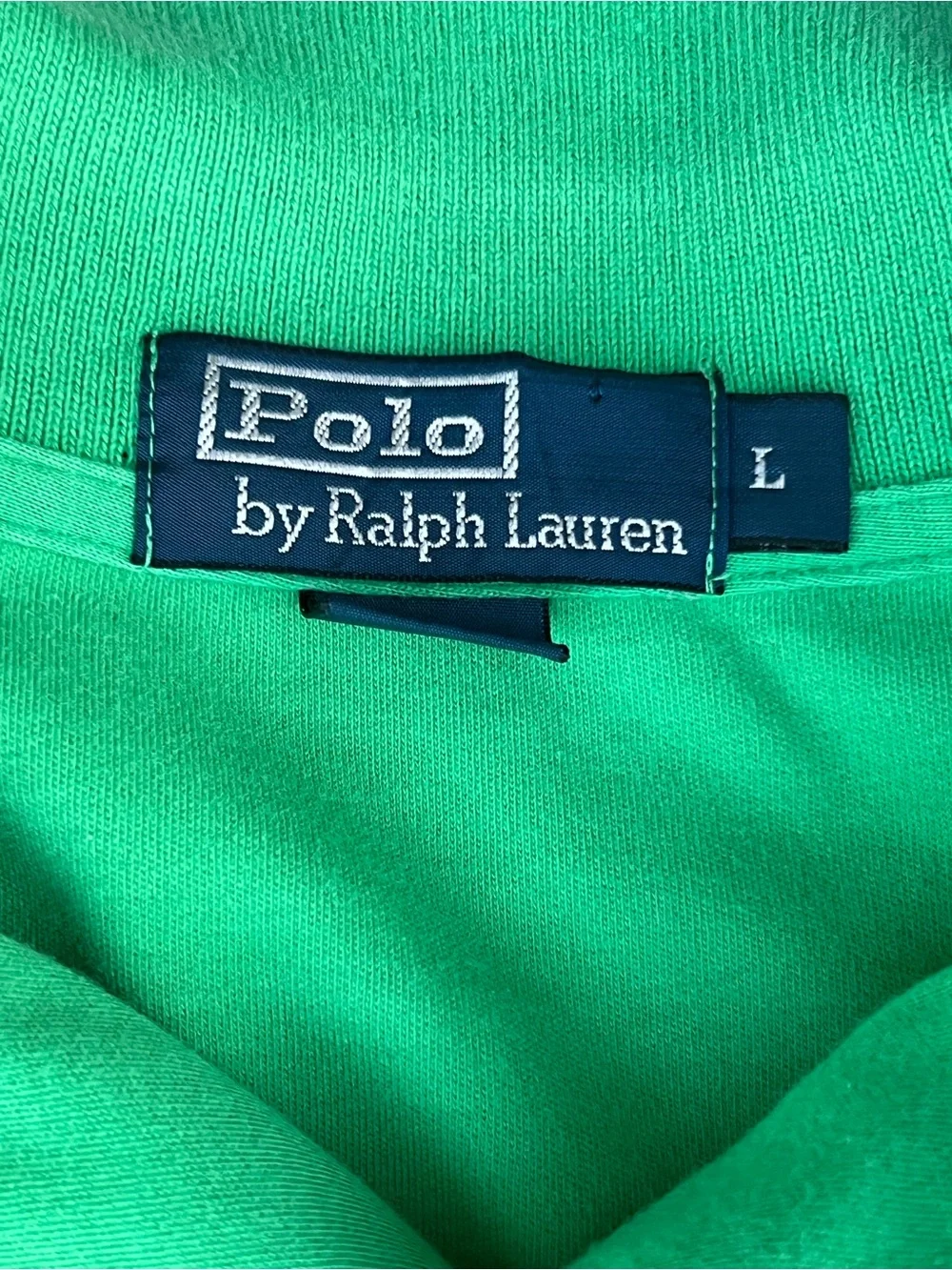 Polo by Ralph Lauren Green Polo with Pink Pony Embroidery
